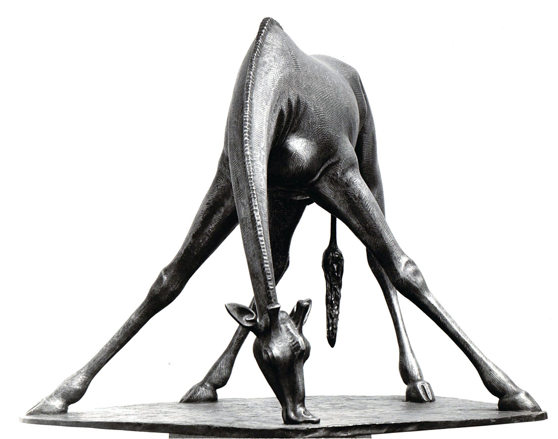 Giraffenbulle, saufend • Bronze • 50cm • 1966