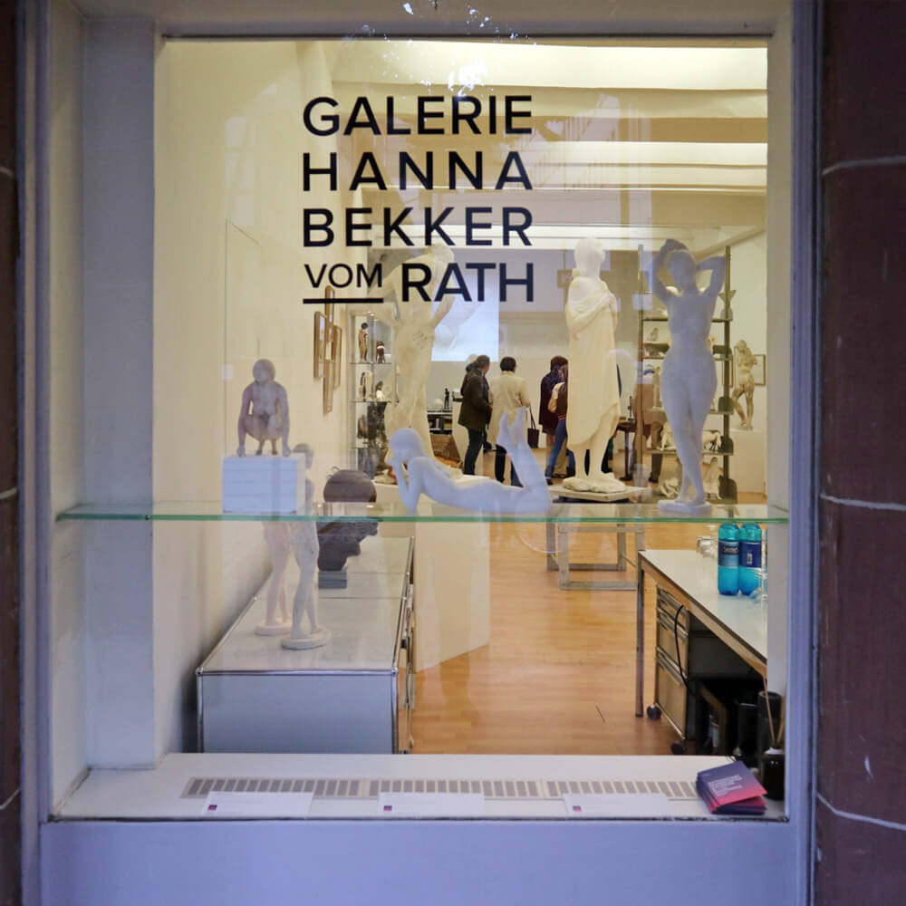Schaufenster der Galerie Hanna Bekker vom Rath zur Agricola Ausstellung 2017