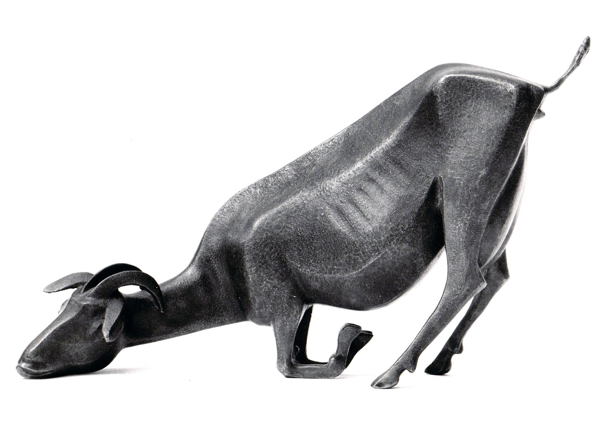 Äsende Ziege • Bronze • 21,5cm • 1954